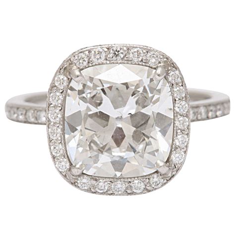 cartier cushion cut engagement ring.